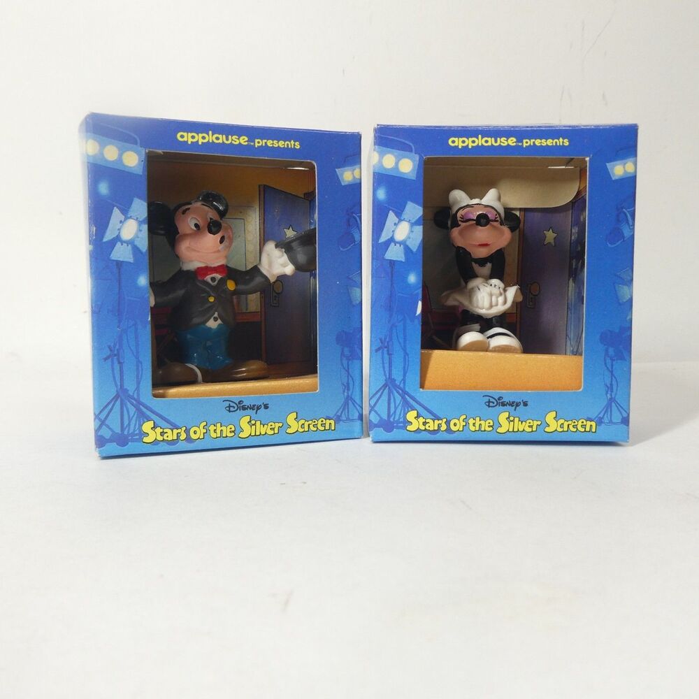 Applause Stars of the Silver Screen Mickey & Minnie Mouse Figures Vintage